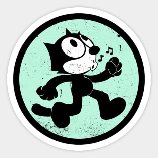 Felix The Cat Walking Whistle Sticker